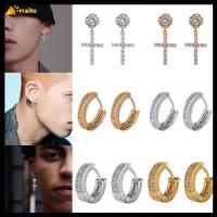 RRAITO ผู้หญิงผู้ชายกระดูกอ่อนเกลียว Tragus เครื่องประดับเพชรเทียมต่างหูรูปไม้กางเขนรอบหมุดห่วง CZ Tindik Telinga แตรเพรียงหู