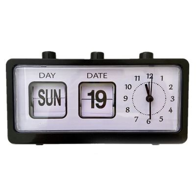 Manual Page Turning Alarm Clock Digital Clock Square Versatile Alarm Clock Study Calendar Fashion Clock