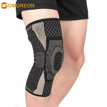 Knee Brace Compression Sleeve, Elastic Knee Wraps Patella Stabilizer with  Silicone Gel Spring Support, Hinged Kneepads Protector for Meniscus Tear