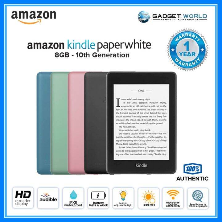 Amazon Kindle Paperwhite 6 with Built-in Light, Wi-Fi - Waterproof 8GB ...