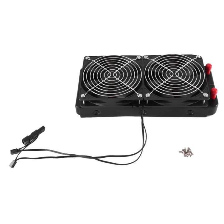 Aluminum 2 Fans 240mm 10 Pipe Water Cooling Cooler Computer Radiator ...