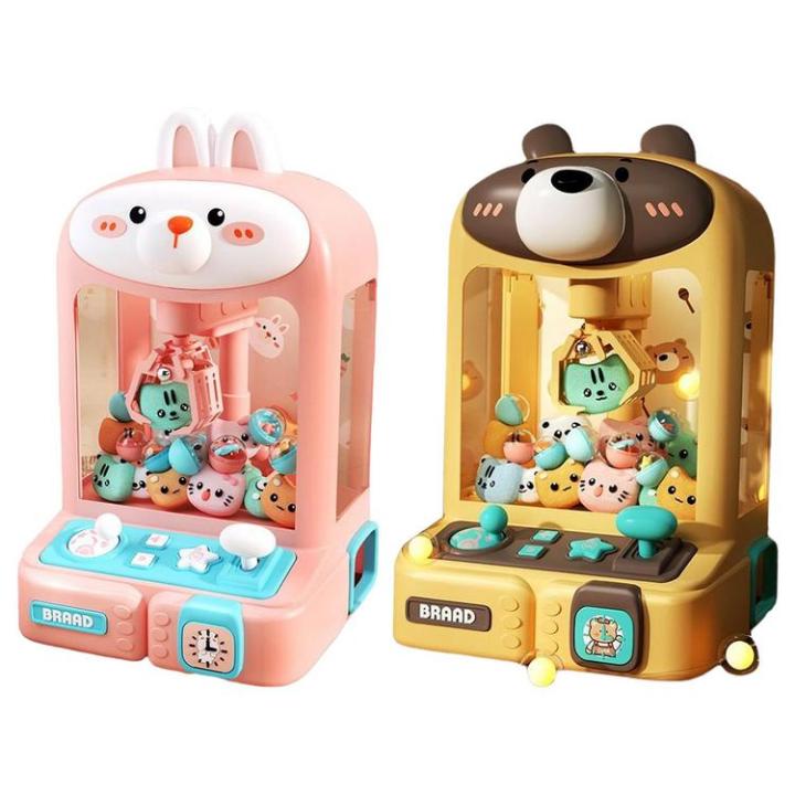 Mini Claw Machine Arcade Claw Machine With Music And 10 Plush Toys Cute