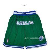 ▽❂ Basketball Pants Mavericks Green Juston Retro Ball Pants Pocket Basketball Pants One Dropshipping Ebay