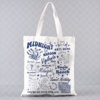 Midnights Tracklist Taylor Music Swift Albums Folklore Inspired Graphic Aesthetic Handbag Canvas Bag Shopper Bag Gift for Fans