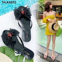 MOEELSALL 2020 Korean version of flip-flops womens summer wear ins net red slippers crystal beach shoes trend