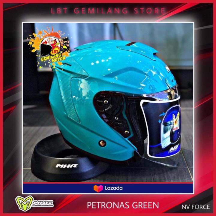 MHR Helmets P939 NV FORCE [PETRONAS GREEN] Double Visor 2021 Model Lazada