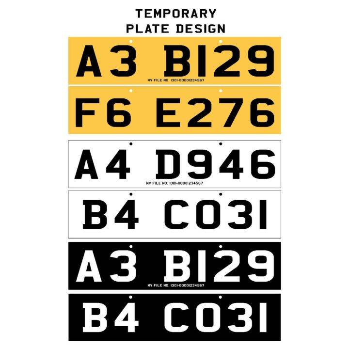 ♛Temporary License Plate Customizable CS number plate Yellow and white ...