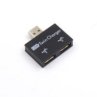 【Limited-time offer】 Mini USB Hub USB 2.0 2พอร์ต HUB USB 2in1 OTG HUB แล็ปท็อป USB Adapter ชาร์จพอร์ตสำหรับ Android Smart Phone Computer