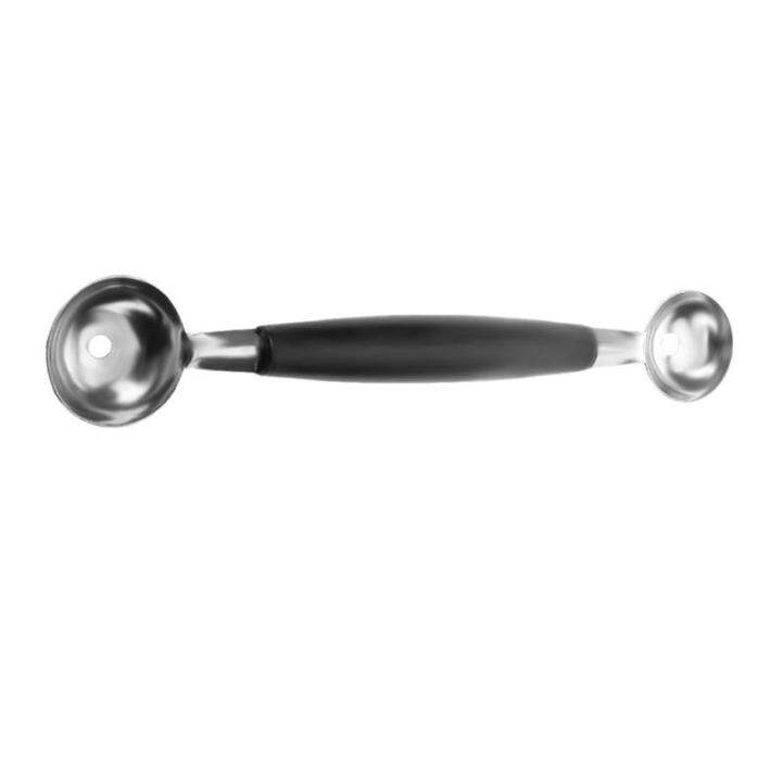 2-Pack Stainless Steel Double Melon Baller - Dual Sided Fruit & Ice Cream Scoop, 17.5cm