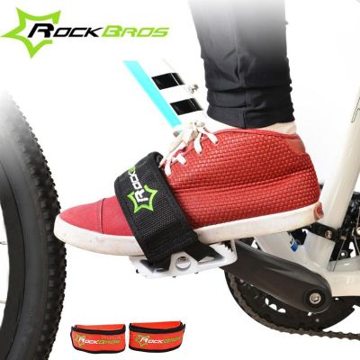 Rockbros แถบแป้นถีบจักรยานจักรยานเกียร์คงที่ชุดฟุตพร้อมสายรัดสายคล้องแป้นถีบจักรยานป้องกันการลื่นขี่จักรยาน