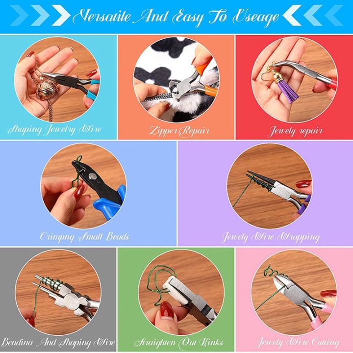 8-pieces-jewelry-making-pliers-tool-kit-needle-nose-pliers-round-nose-pliers-nylon-jaw-pliers-for-jewelry-diy