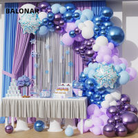 126pcs Snowflake as Theme Balloons Garland Arch Kit Girls Birthday Party Decoration Winter Snowflake Foil Globos Baby Show. User