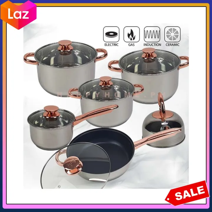 Original Stainless Steel Induction Cookware Set Complete Cookware Set Lazada PH