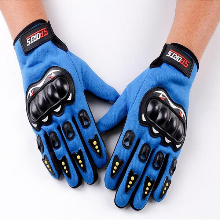 sports-gloves-ถุงมือมอไซร์-ถุงมือ-เต็มนิ้ว-ขับขี่รถมอเตอร์ไซค์-และจักรยาน-รุ่นยอดนิยม-1คู่