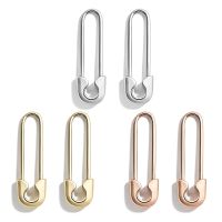 Fashion Simple Safety Pin Long Stud Earrings for Women Fashion Jewelry Ear Threader Puncture Earrings Korean Gift