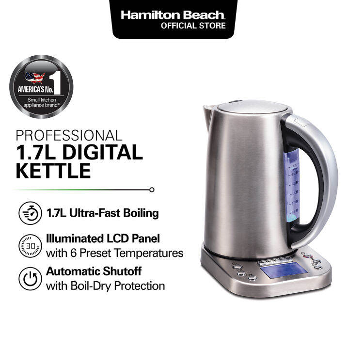 Hamilton Beach Professional 1.7L Digital Kettle, 41028SAU Lazada
