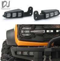 DJ Built-in Light Front Bumper Light Spotlight Lamp 6 LEDs with Switch Wire for 1/10 New Bronco 2021 Body RC Car Upgrade