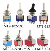 【hot】♗◐  6A 125VAC 6mm Toggle 103 202 203 302 303 402 403 on off SPDT DPDT 3PDT with Cap