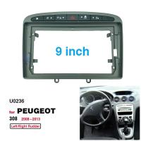 2 Din 9นิ้ววิทยุติดรถยนต์การติดตั้ง Dvd Gps Mp5พลาสติกกรอบแผงป้ายสำหรับ Peugeot 308 2008-2013 Dash Mount Kit