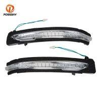 POSSBAY ไฟกระจกมองหลัง LED สำหรับรถยนต์โคมไฟสีเหลืองกระจกมองข้างไฟสัญญาณเลี้ยว12V สำหรับ Nissan Qashqai J11 2014-2018