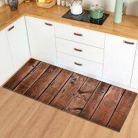 【cw】 Wood Grain Pattern Entrance Doormat Corridor Room Floor Anti Balcony ！