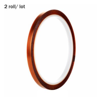(2pcs/ lot) 5mm 6mm Width Polyimide Heat Resistant Tape High Temperature Adhesive Tape 30m 220C Heat Resistant Polyimide Tap Adhesives Tape