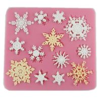 3D Christmas Snowflake Silicone Chocolate Mold Candy Cookie Fondant Molds Cake Decorating Tools Kitchen Baking Cake Tools Bread Cake  Cookie Accessori