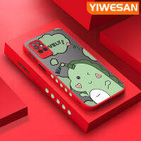 YIWESAN เคสสำหรับ8i Infinix Note เคส X683ลายการ์ตูนไดโนเสาร์น่ารักแบบใหม่ฝาหลังขอบสี่เหลี่ยมเคสโทรศัพท์แบบแข็งปลอกซิลิโคน Tutup Lensa Kamera เคสป้องกันการกระแทก