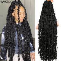 【hot】❈☒♣  36 Inch Crochet Hair Distressed Faux 6 Packs Pre-Looped Braids Messy Soft Locks