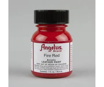 ANGELUS ACRYLIC PAINT CUSTOM PAINT Fire Red Leather Paint Swatch