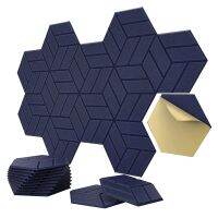 12 Pack Self-Adhesive Acoustic Panels,Hexagon Sound Proof Foam Panels Sound Proofing Padding for Wall Used for Studio