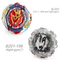 Beyblade Burst Flame B-201 Chain Phoenix Fr MNv DB B-201 Zest Achilles Il Qt-4 JP ที่กำหนดเองชุด3 IN 1ซ้ายและขวา Gyro Booster Starter โลหะ Spinning Top Battling Bey ใบมีดเด็กวันเกิดของขวัญ