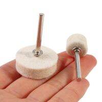 10Pcs Grinding Polishing Buffing Round Wheel Pad Wool Felt 1Rod 3.2mm Shank Metal Surface For Dremel Rotary Tools New