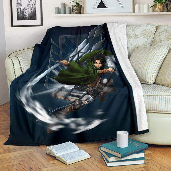 Atake sa Titan Anime Blanket Levi Fighting Wind Blade Metal Wings Of Freedom Blankets Lazada PH