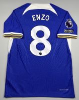 (Player) เสื้อบอล ทีมเชลซีเหย้า เกรดนักเตะ ปี 2023/2024 ชื่อเบอร์ ENZO 8 อามพรีเมียร์ลีค NOROOMFORRACISM