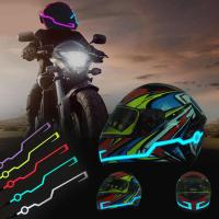 Motorcycle Helmet Light Strip LED EL Cold Light Night Modified Riding Luminous Waterproof Sticker Signal E3L2 Wall Stickers Decals