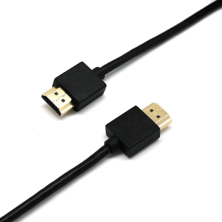 สินค้าขายดีสายเคเบิลที่รองรับ-hdmi-บางเฉียบสีดำสำหรับ-bluray-dvd-ps3-tv-tv-pc