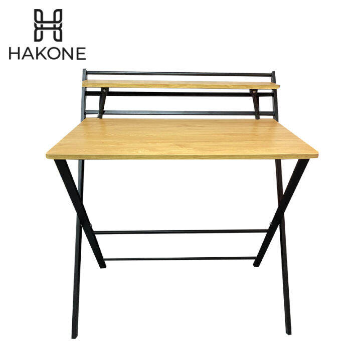 HomeHuk Hakone Computer Folding Table Desk with Rack size 80x50