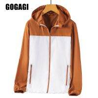 【CC】 UV Protection Coats for Men Ultra-Light Patchwork Sportswear Hooded Dry T-shirts Clothing S-3XL