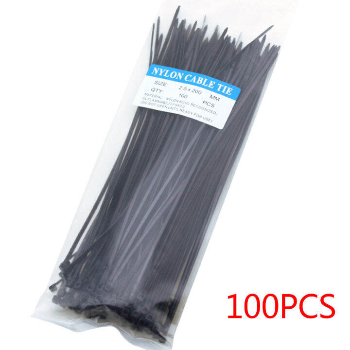 100 Pieces Nylon Cable Tie Universal Antirust Selflocking Electronic Cables Wire Zip Indoor