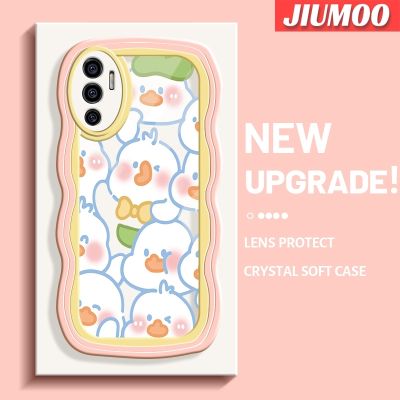 เคส JIUMOO สำหรับ VIVO V23E 4G V23E 5G V23 5G S12 5G Y75ลายการ์ตูนน่ารักเป็ดครีมคลื่นดีไซน์ใหม่แฟชั่นเคสโทรศัพท์แบบใสเคสป้องกันซิลิโคนนิ่มเลนส์กล้องถ่ายรูปสร้างสรรค์ฝาครอบโปร่งใสกันกระแทก