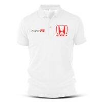 ฮอนด้าเสื้อโปโลผ้าฝ้ายพิมพ์ลายโลโก้ Honda Polo Typer