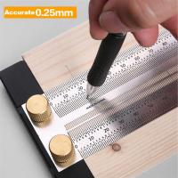 180-400mm High-precision Scale Ruler T-type Hole Ruler Stainless Woodworking Scribing Mark Line Gauge Carpenter Measuring Tool