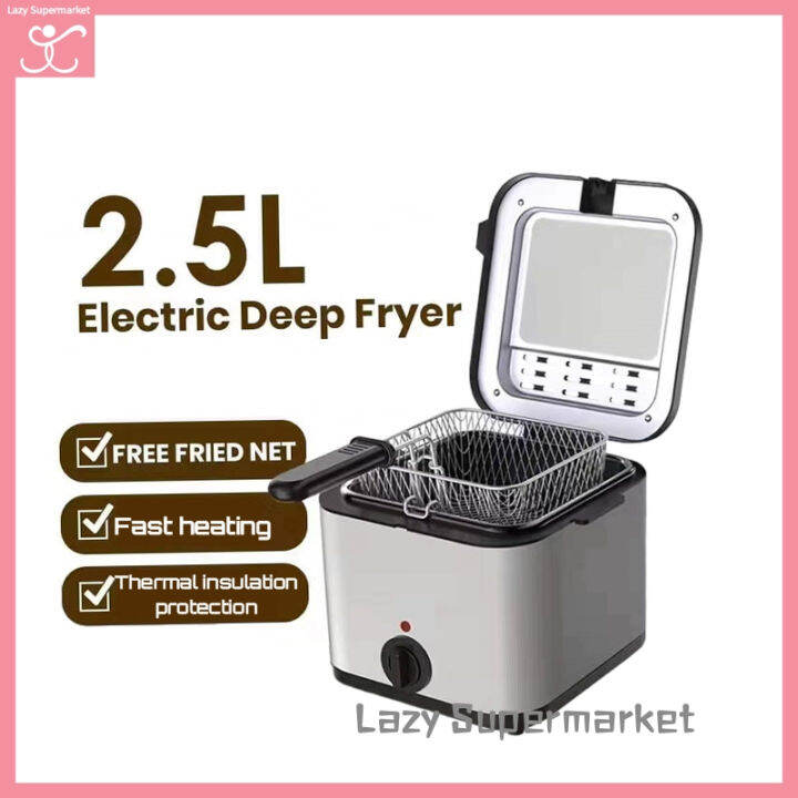 Deep fryer 2.5L fryer Mini electric fries Deep fryer frying pan deep