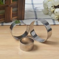 3Pcs Cookie Mold Mousse Cake Ring Baking Pastry Tool Stainless Steel Round Biscuit Fruit Cutter Mould