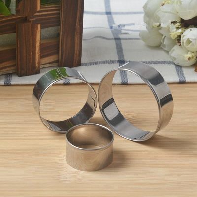 3Pcs Cookie Mold Mousse Cake Ring Baking Pastry Tool Stainless Steel Round Biscuit Fruit Cutter Mould