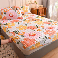 Air-Permeable Quilted Mattress Cover Soft Sanding Fabric Bed Pad Protector Cover Twin King Bed Cover Not Included Pillowcase