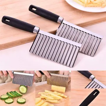 1pc Stainless Steel Potato Slicer, French Fry Cutter & Wavy Veggie Chipper  Kitchen Tool