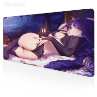 Genshin ผลกระทบเซ็กซี่อะนิเมะสาว Mousepad เครื่องเกม XL คอมพิวเตอร์ที่กำหนดเองขนาดใหญ่ HD Mousepad XXL Keypad แผ่นรองเมาส์แล็ปท็อปกันลื่น