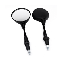 1Pair Motorcycle Rearview Mirror Universal Mirror Reversing Mirror Black Plastic